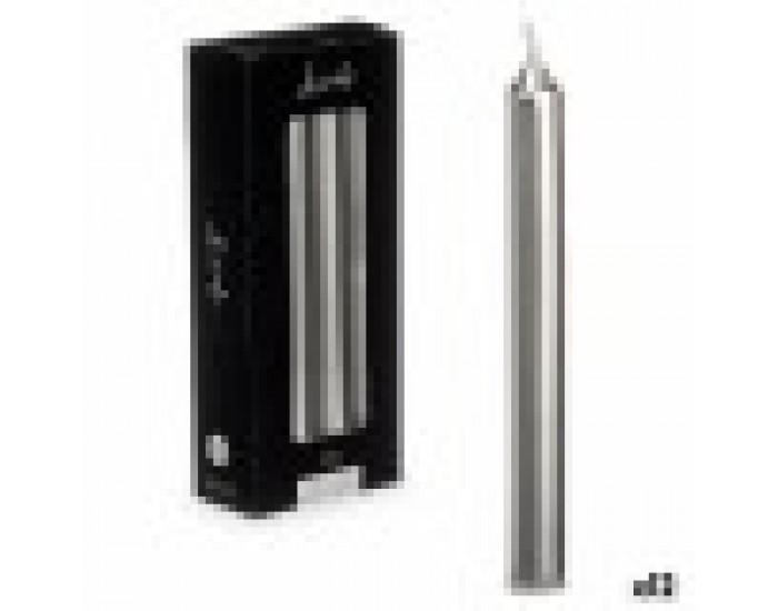 Комплект Свещи 2 x 2 x 20 cm Сребрист (12 броя)