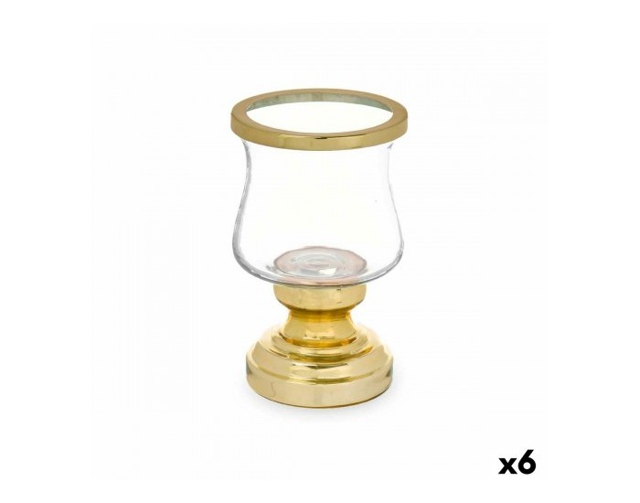 Поставка за свещ Чаша Златен Стомана 12 x 19,5 x 12 cm (6 броя)