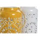 Поставка за свещ Home ESPRIT Жълт Бял Желязо 15 x 15 x 33 cm (2 броя) Поставка за свещ Home ESPRIT Жълт Бял Желязо 15 x 15 x 33 cm (2 броя)