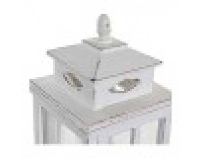 Latern DKD Home Decor Бял Кристал Бор (22.5 x 22.5 x 47 cm)