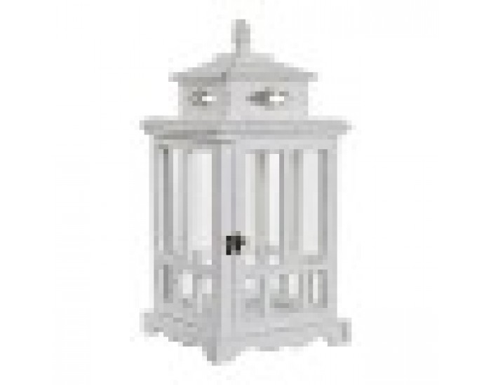 Latern DKD Home Decor Бял Кристал Бор (22.5 x 22.5 x 47 cm)