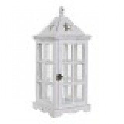 Latern DKD Home Decor Бял Кристал Бор (21 x 21 x 51 cm) Latern DKD Home Decor Бял Кристал Бор (21 x 21 x 51 cm) - Сувенири, Подаръци, Свещи