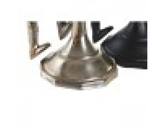 Канделабър DKD Home Decor Шампанско Черен Алуминий Хора (12 x 10 x 27 cm) (2 броя)