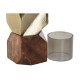 Поставка за свещ DKD Home Decor 10 x 10 x 40,5 cm Кристал Златен Кафяв Алуминий Дърво манго Поставка за свещ DKD Home Decor 10 x 10 x 40,5 cm Кристал Златен Кафяв Алуминий Дърво манго