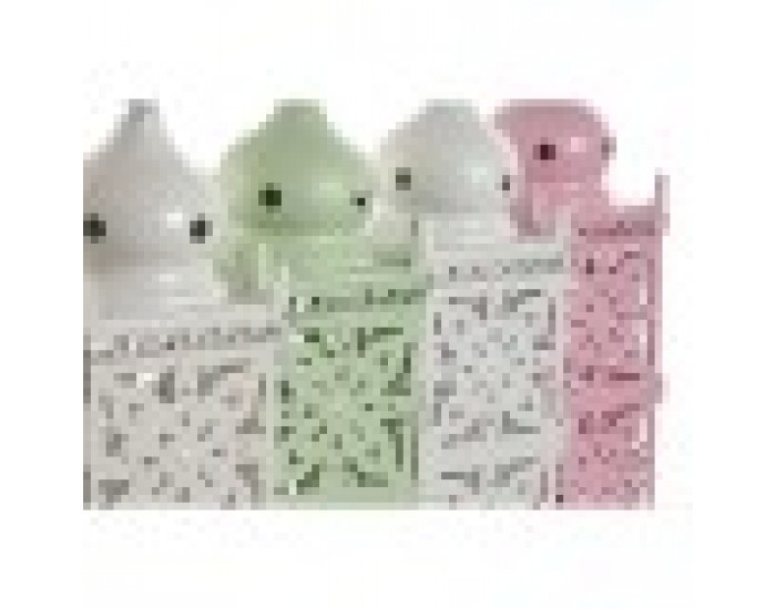 Latern Home ESPRIT Бял Зелен Розов Желязо Ориенталски 10 x 10 x 30 cm (4 броя)