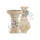 Поставка за свещ DKD Home Decor Дървен (9,5 x 9,5 x 28 cm) (2 Части) Поставка за свещ DKD Home Decor Дървен (9,5 x 9,5 x 28 cm) (2 Части)