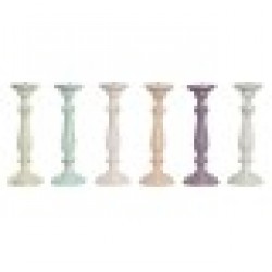 Канделабър Home ESPRIT Метал Дърво манго Shabby Chic 12 x 12 x 34 cm - Сувенири, Подаръци, Свещи