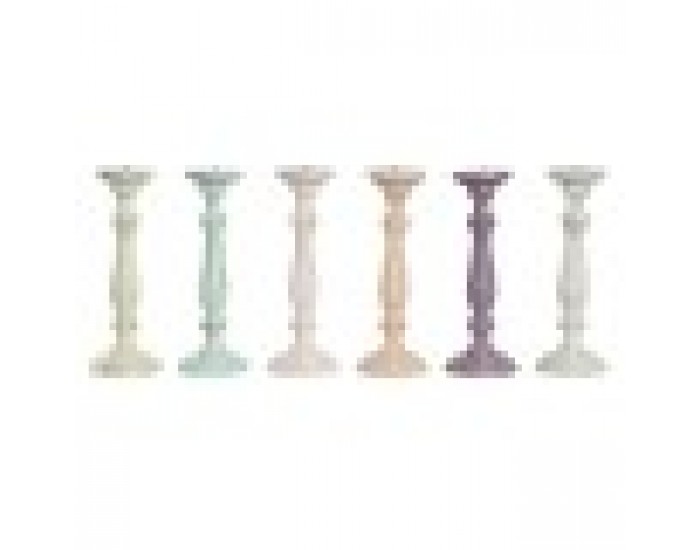 Канделабър Home ESPRIT Метал Дърво манго Shabby Chic 12 x 12 x 34 cm