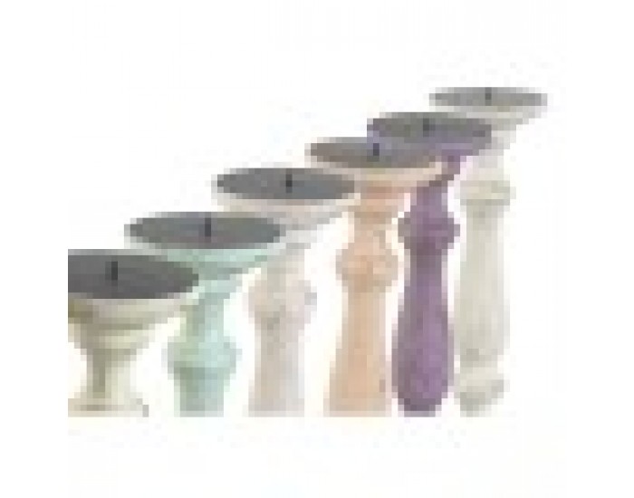 Канделабър Home ESPRIT Метал Дърво манго Shabby Chic 12 x 12 x 34 cm