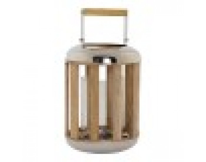 Latern DKD Home Decor Сребро Дървен Метал (22 x 22 x 32 cm)