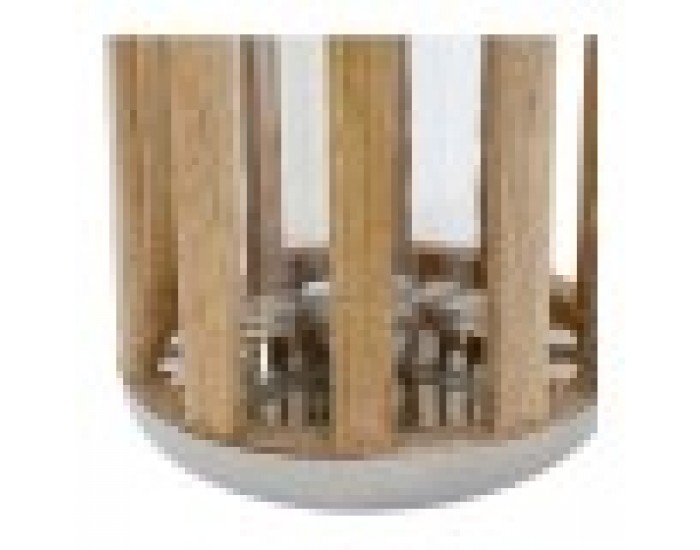 Latern DKD Home Decor Сребро Дървен Метал (22 x 22 x 32 cm)