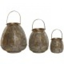 Комплект подложки за маса Home ESPRIT Златен Метал 25 x 25 x 28 cm - Сувенири, Подаръци, Свещи