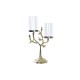Канделабър DKD Home Decor Кристал Златен Алуминий Птици (29 x 15 x 48 cm)