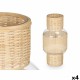Поставка за свещ GiftDecor SG-29652 Прозрачен Естествен Cтъкло Pатан 18 x 38 x 18 cm (4 броя) Поставка за свещ GiftDecor SG-29652 Прозрачен Естествен Cтъкло Pатан 18 x 38 x 18 cm (4 броя)