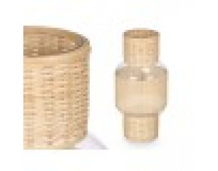 Поставка за свещ GiftDecor SG-29652 Прозрачен Естествен Cтъкло Pатан 18 x 38 x 18 cm (4 броя) Поставка за свещ GiftDecor SG-29652 Прозрачен Естествен Cтъкло Pатан 18 x 38 x 18 cm (4 броя)