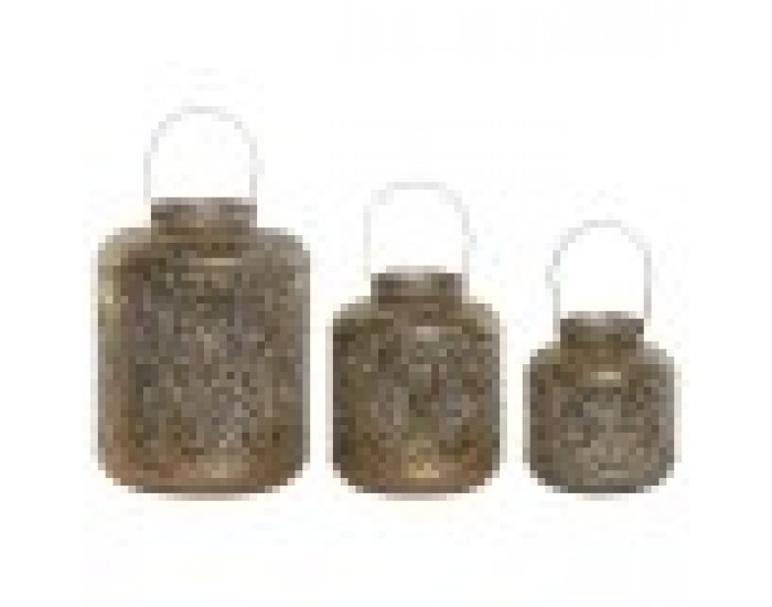 Комплект подложки за маса Home ESPRIT Златен Метал 24 x 24 x 32 cm