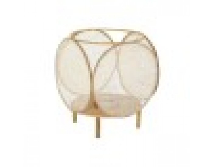 Latern DKD Home Decor Кристал Естествен Кафяв Бамбук Ориенталски 42 x 42 x 55 cm