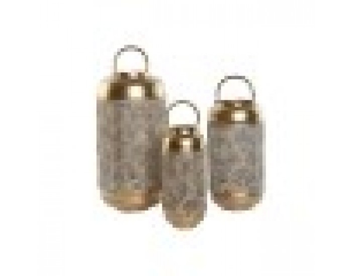 Комплект подложки за маса Home ESPRIT Бял Златен Метал 25 x 25 x 49 cm