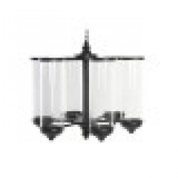 Поставка за свещ DKD Home Decor Черен Метал Кристал (53 x 53 x 52 cm) - Сувенири, Подаръци, Свещи