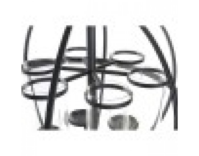 Поставка за свещ DKD Home Decor Черен Метал Кристал (60 x 60 x 73 cm)