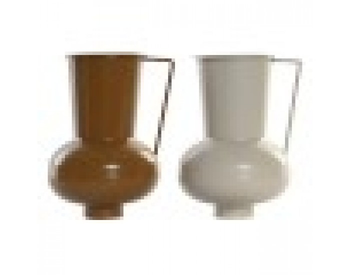 Ваза DKD Home Decor Бежов Метал Оранжев Горчица (13 x 12.5 x 17 cm) (2 броя) Ваза DKD Home Decor Бежов Метал Оранжев Горчица (13 x 12.5 x 17 cm) (2 броя)