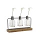 Ваза DKD Home Decor Черен Естествен Метал Кристал Дърво от пауловния 49 x 11 x 27 cm (3 Части) Ваза DKD Home Decor Черен Естествен Метал Кристал Дърво от пауловния 49 x 11 x 27 cm (3 Части)