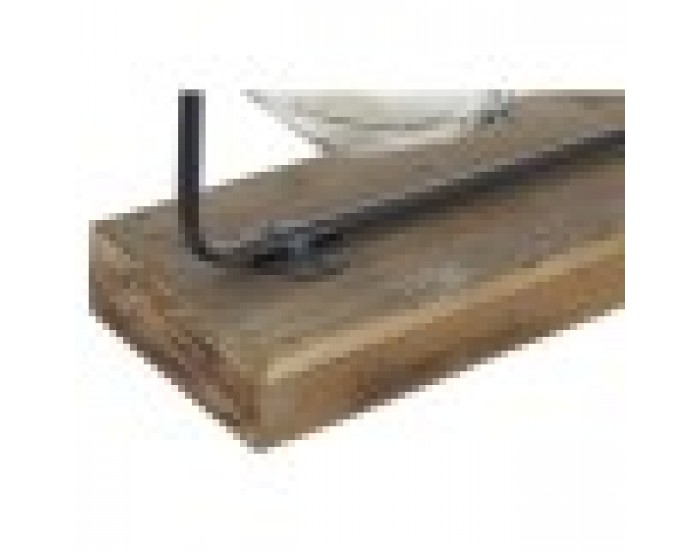 Ваза DKD Home Decor Черен Естествен Метал Кристал Дърво от пауловния 49 x 11 x 27 cm (3 Части) Ваза DKD Home Decor Черен Естествен Метал Кристал Дърво от пауловния 49 x 11 x 27 cm (3 Части)