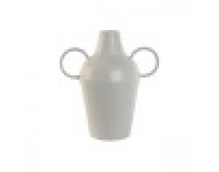 Ваза Home ESPRIT Бял Метал 33,5 x 20 x 36 cm