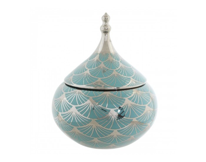 Китайска ваза DKD Home Decor Порцелан цвят тюркоаз Ориенталски (18 x 18 x 22 cm) Китайска ваза DKD Home Decor Порцелан цвят тюркоаз Ориенталски (18 x 18 x 22 cm)