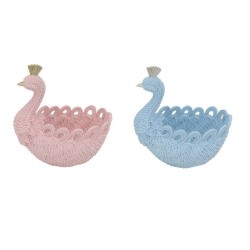 Табла DKD Home Decor Небесно синьо Смола Светло розово романтичен (23 x 14.3 x 23 cm) (2 pcs) - Декорации
