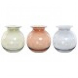 Ваза Home ESPRIT Син Зелен Кехлибар Кристал Модерен 17,5 X 17,5 X 18,2 cm (3 броя) - Вази и Украса за маса