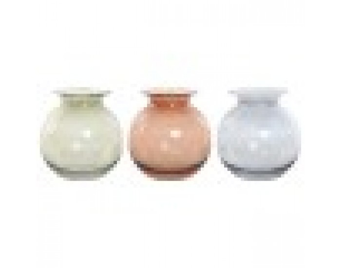 Ваза Home ESPRIT Син Зелен Кехлибар Кристал Модерен 17,5 X 17,5 X 18,2 cm (3 броя) Ваза Home ESPRIT Син Зелен Кехлибар Кристал Модерен 17,5 X 17,5 X 18,2 cm (3 броя)
