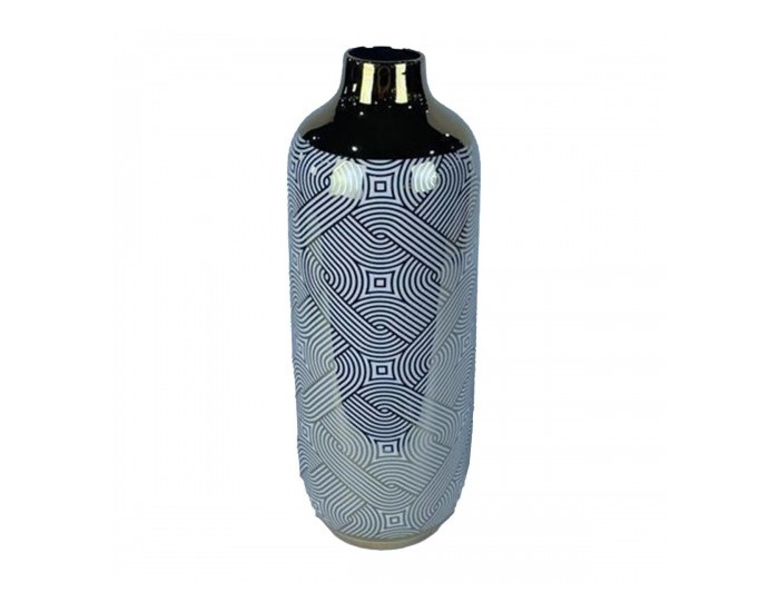 Ваза DKD Home Decor Порцелан Златен Бял Ориенталски (16 x 16 x 42 cm) Ваза DKD Home Decor Порцелан Златен Бял Ориенталски (16 x 16 x 42 cm)