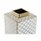 Ваза DKD Home Decor Бял Порцелан Glam (14.5 x 14.5 x 30 cm) Ваза DKD Home Decor Бял Порцелан Glam (14.5 x 14.5 x 30 cm)