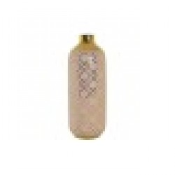 Ваза DKD Home Decor Порцелан Розов Златен Ориенталски (15 x 15 x 41,5 cm) - Вази и Украса за маса