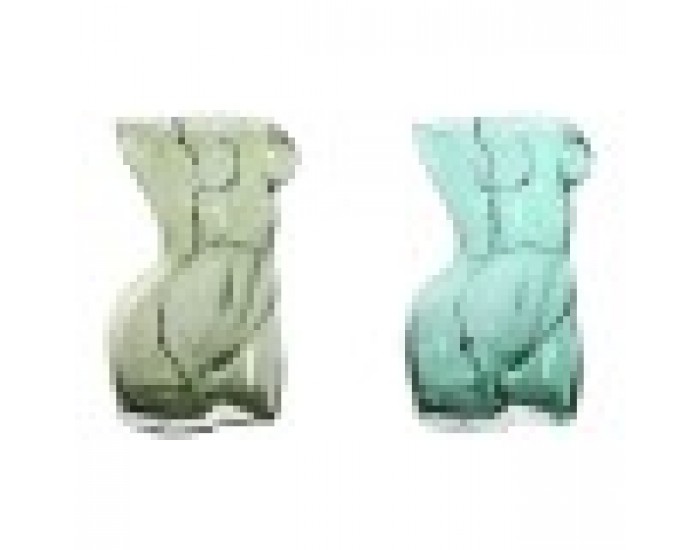 Ваза Home ESPRIT Син Зелен Кристал 18 x 17 x 28 cm (2 броя) Ваза Home ESPRIT Син Зелен Кристал 18 x 17 x 28 cm (2 броя)