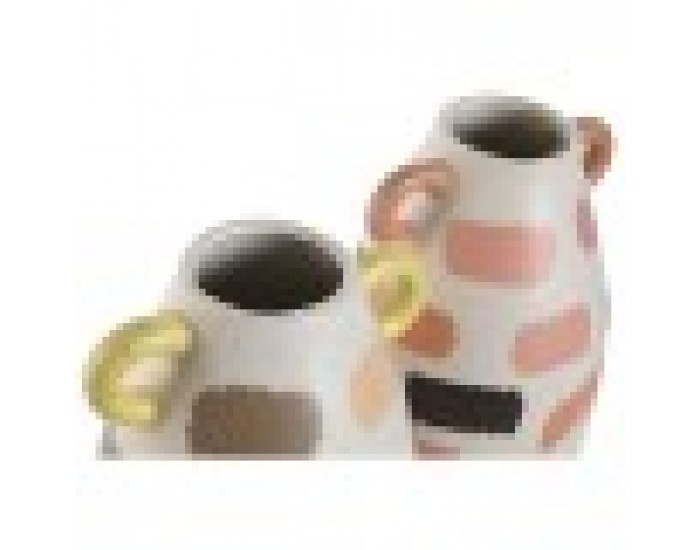 Ваза Home ESPRIT Многоцветен Dolomite 17 x 17 x 35 cm (2 броя)