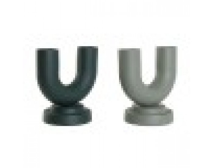 Ваза Home ESPRIT Зелен Алуминий 18 x 13 x 19 cm (2 броя)