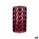 Ваза Дърворезба Щип Розов Кристал 11,3 x 19,5 x 11,3 cm (6 броя) Ваза Дърворезба Щип Розов Кристал 11,3 x 19,5 x 11,3 cm (6 броя)