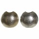 Ваза DKD Home Decor 37 x 14 x 33 cm Сребрист Златен Алуминий Модерен (2 броя)