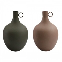Ваза DKD Home Decor 23 x 23 x 38,5 cm Алуминий (2 броя) - Вази и Украса за маса
