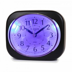 Аналогов будилник Timemark 10 x 8,5 x 4 cm Черен Пластмаса Класически - Часовници за стена и Будилници