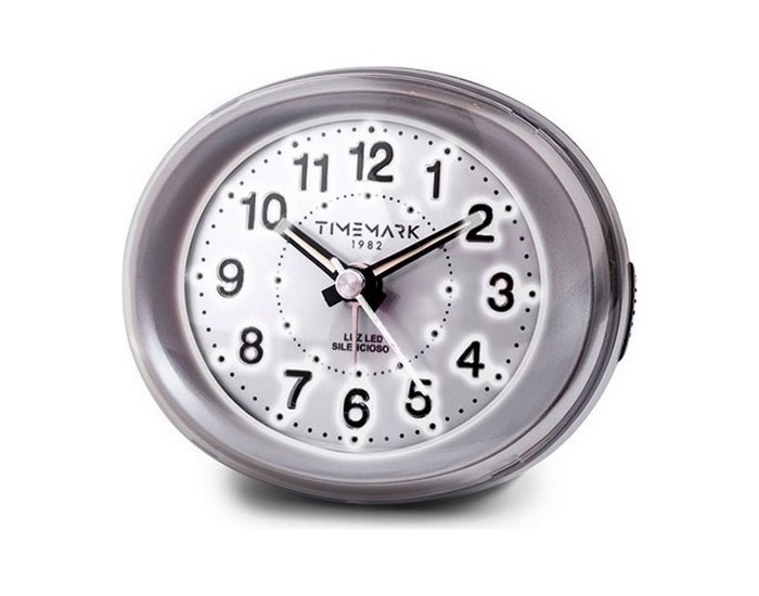 Аналогов будилник Timemark Сребрист (9 x 9 x 5,5 cm)