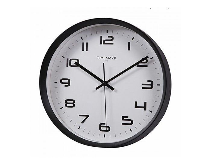 Стенен часовник Timemark Черен 30 x 30 cm Стенен часовник Timemark Черен 30 x 30 cm
