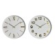 Стенен часовник Home ESPRIT Бял Златен PVC 30 x 4 x 30 cm (2 броя)