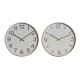 Стенен часовник Home ESPRIT Бял Златен PVC 30 x 4 x 30 cm (2 броя)