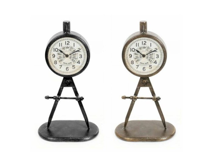 Lauakell DKD Home Decor Черен Златен Желязо PVC Loft (17 x 8 x 31 cm) (2 броя)