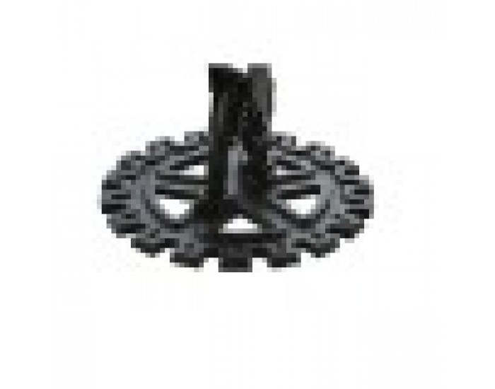 Lauakell Home ESPRIT Бял Черен Сребрист Метал Кристал 18 x 17 x 40,5 cm