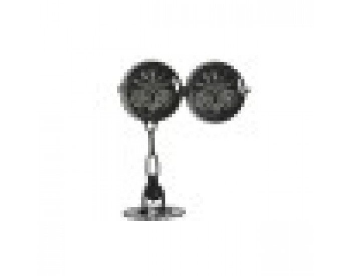 Lauakell Home ESPRIT Бял Черен Сребрист Метал Кристал 18 x 17 x 40,5 cm