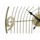 Стенен часовник DKD Home Decor Черен Златен Метал (45 x 3 x 45 cm)